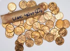 1940-1958 PDS Roll of 50 Mixed Dates Lincoln Wheat Pennies RED BU UNCIRCULATED!