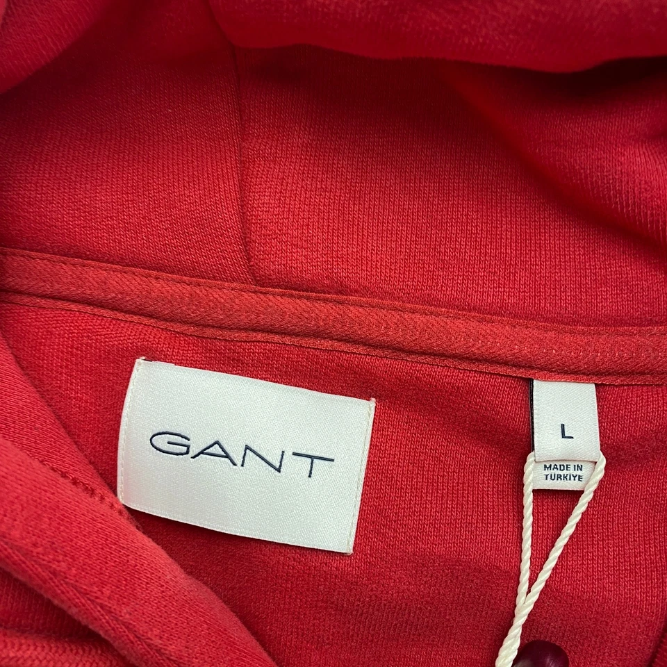 Gant Homme Sweat À Capuche Script Rouge Taille L - Photo 4/4