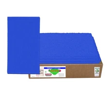 Case of 5 Sanico MVP Warm Up 14" x 28" Blue Scrubbing Floor Pad Light Cleaning