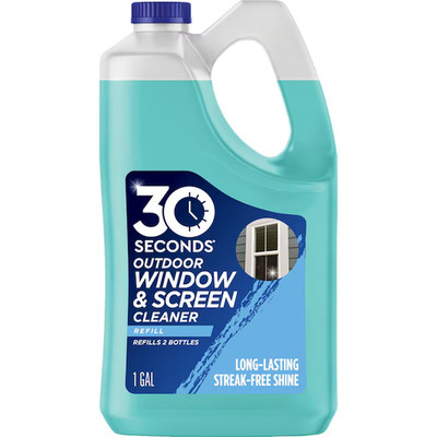 30 SECONDS Outdoor Window & Screen Cleaner 1 Gal Glass Cleaner Refill