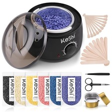 Waxing Kit for Women Men, Wax Pot with 6 Hard Wax Beans Hair Removal