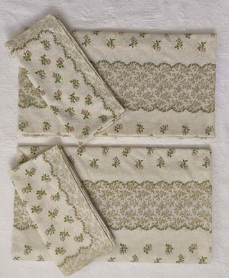 eli 2x Bettwäsche Rosali Rosen Landhaus Still 125x200  75x75 made In Italy 