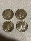 1964 Kennedy Half Dollar .9 Lot Of 4 Uncirculated Uncertified