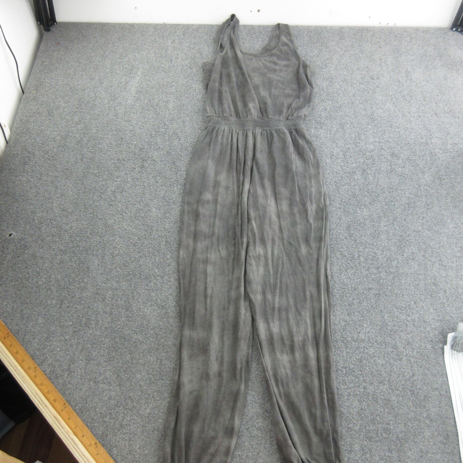 Aerie Jumpsuit Womens Medium Gray Sleeveless Jogger Leg Jersey Lounge One Piece-image