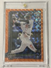 2025 Topps Holiday - Chrome Zac Veen #HC92 Orange Refractor /25 (RC) Rockies Min