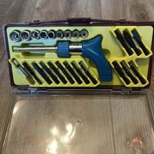 Vintage MAKITA 25 Piece Standard Ratchet Driver Set Pistol Grip 1970s Hex Ball