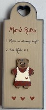 Mom  s Rules Wooden Wall Decor Used Rule 1. Mom Is Always Right. Rule 2  