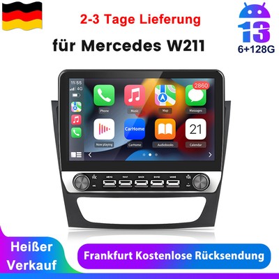 128G Carplay Android 13 Autoradio GPS BT Für Mercedes Benz CLS E-Class W211 W219
