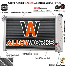 3 Row Aluminum Radiator For 1969-1972 Chevy Corvette Small Block 5.7 V8 Engine