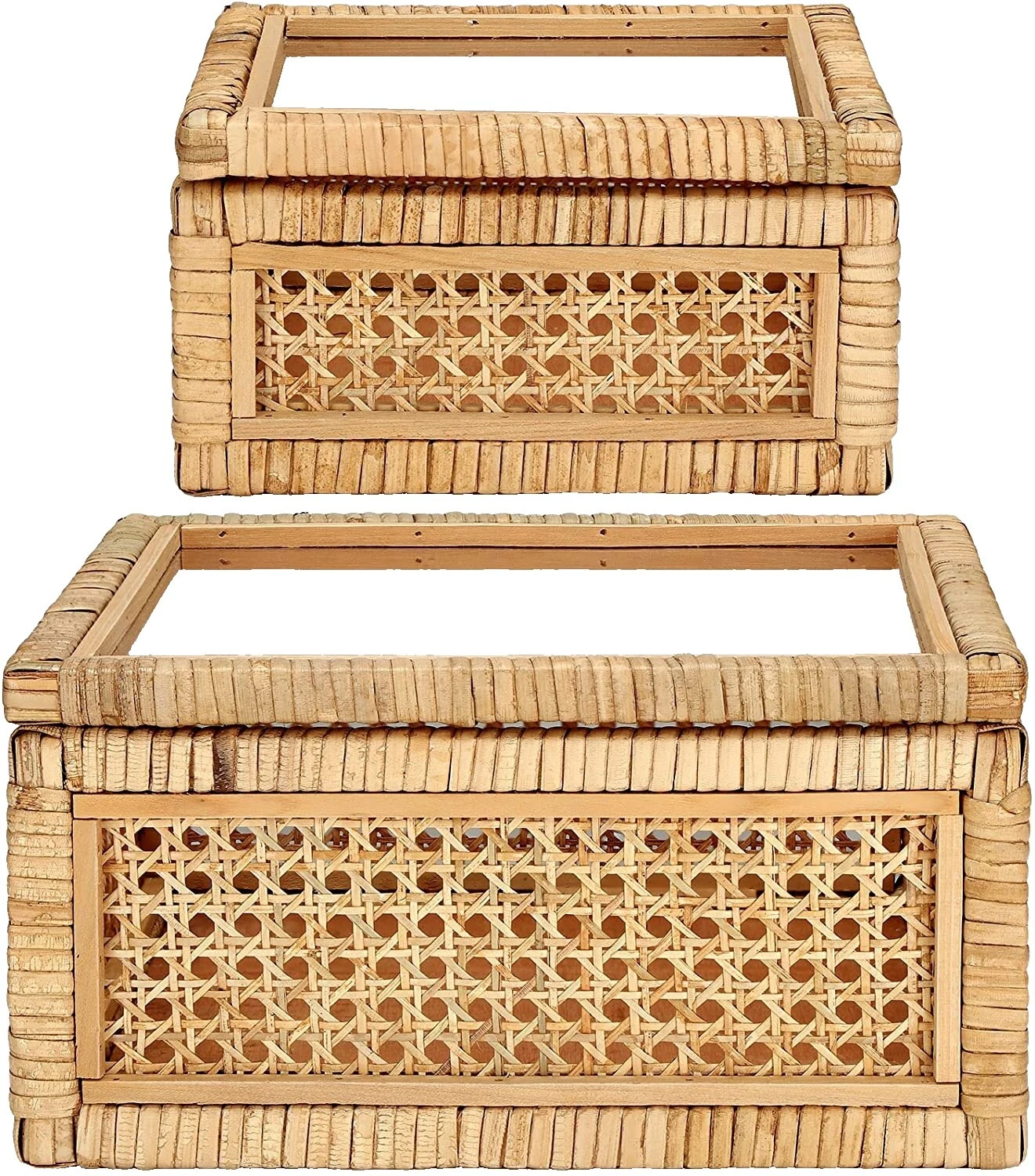 Cestas de decoración rectangular de vidrio