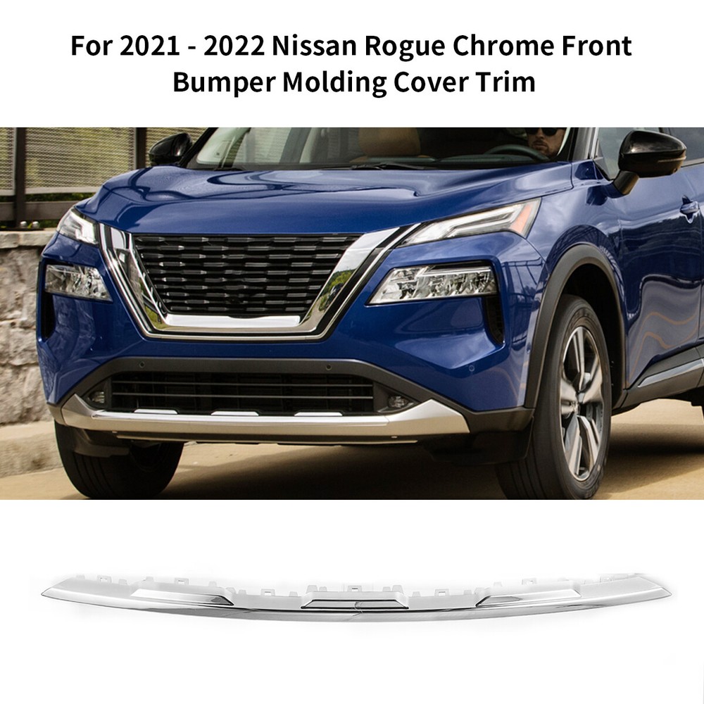 1X Chrome Front Bumper Lower Molding Cover Trim For 2021 2022 Nissan Rogue USA
