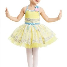 Weissman  Teddy Bears Parade  Yellow Dance Ballet Recital Costume Size SC 6/6X
