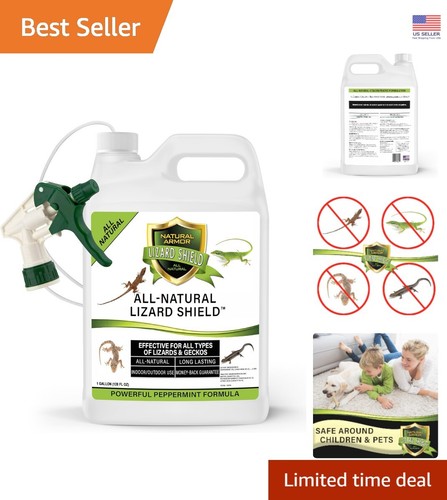 Lizard & Gecko Repellent Spray - Natural, Easy to Use Peppermint Formula, 128 Oz
