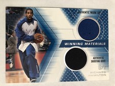 2001-02 SPx Winning Materials Basketball #RH Richard Hamilton WU/Shirt Wizards
