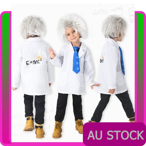 Science Class Costumes Kids Scientist Science Costume Child Boys Lab Physicis Albert Einstein ...
