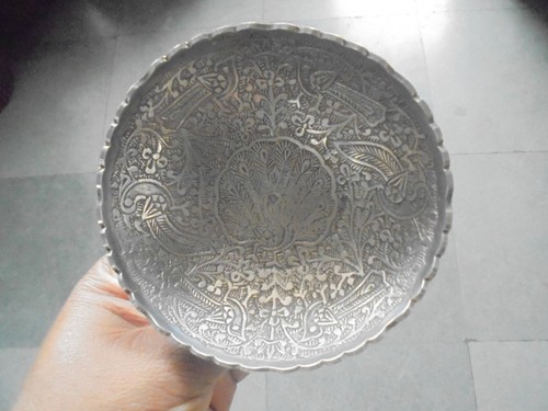 6 Pc Vintage Handcrafted Inlay Engraved Ice Cream/Dry Fruit Brass Bowls - Picture 4 of 8