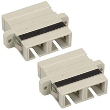 2 Pcs SC to SC Duplex Multi Mode Fiber Optic Optical Coupler Adapter Connector