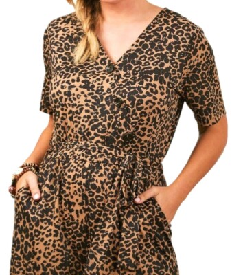 TS TAKING SHAPE plus size S-M / 18 Ocelot Jumpsuit wide leg stretchy NWT rrp$180