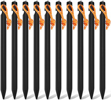 10 Pack Tent Stakes Heavy Duty, Aluminum Tent Stakes Pegs, Metal Tent Spikes,...
