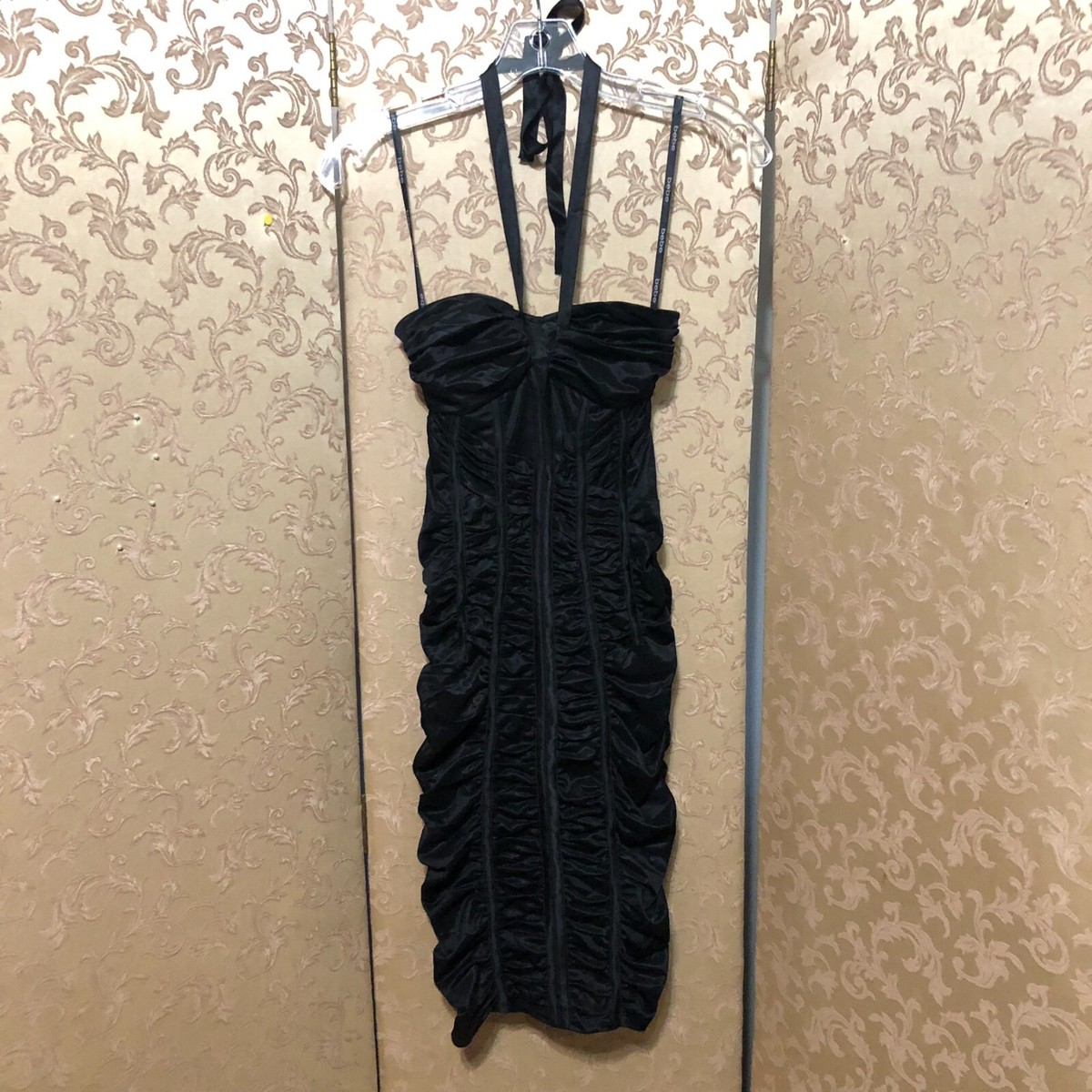 xxs black dress Women's Ribbed High-Neck Midi Bodycon Dress, XXS-4X Deep M it strikes the perfect balance between allure and youthful charm bebe Black Ruched Bustier Wiggle
