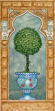 Ceramic Backsplash Tile Mural Floral Flower Kitchen/Bathroom - Temple Topiary II