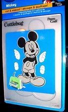 Mickey Mouse Cuttlebug Disney Cut & Emboss Die & Embossing Folder  37-1731 NEW!