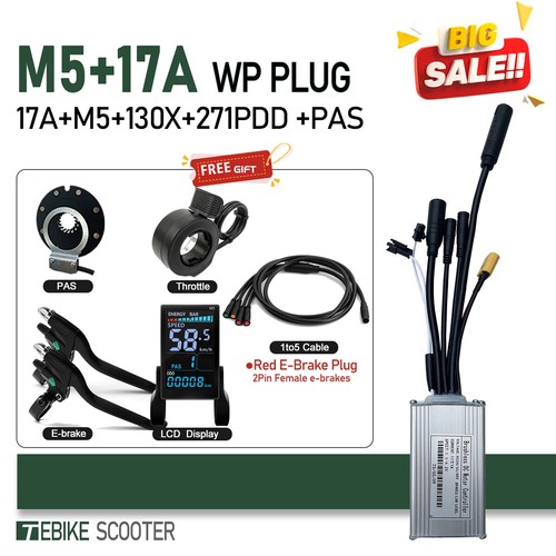 Ebike Sinewave 3 Mode 17A26A30A40A Controller +Color M5 Display 350W-2000W Motor - Picture 39 of 41