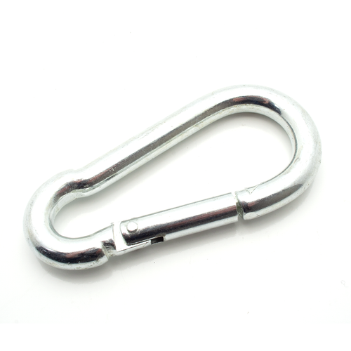 Carabina enchapada de 12 mm x 140 mm, mosquetón cargado con resorte, gancho a presión camping X 1 - Imagen 5 de 8
