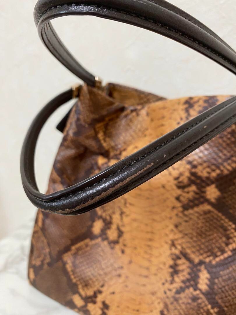 COACH Shoulder bag Python pattern bag hand Bag 11… - image 4