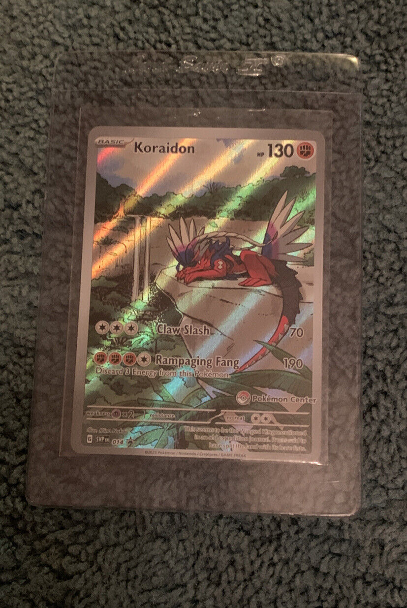  Miraidon & Koraidon - Scarlet & Violet - SVP013 - SVP014 -  Black Star Promo Pokemon Card Lot - Illustrator Holo Foil : Toys & Games