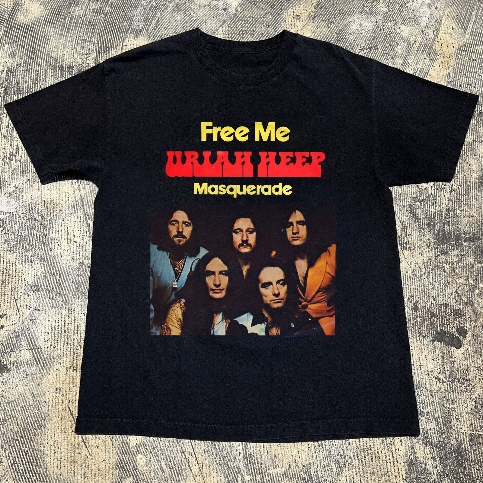 NEW Uriah Heep Free Me 1977 Black Unisex All Size Shirt