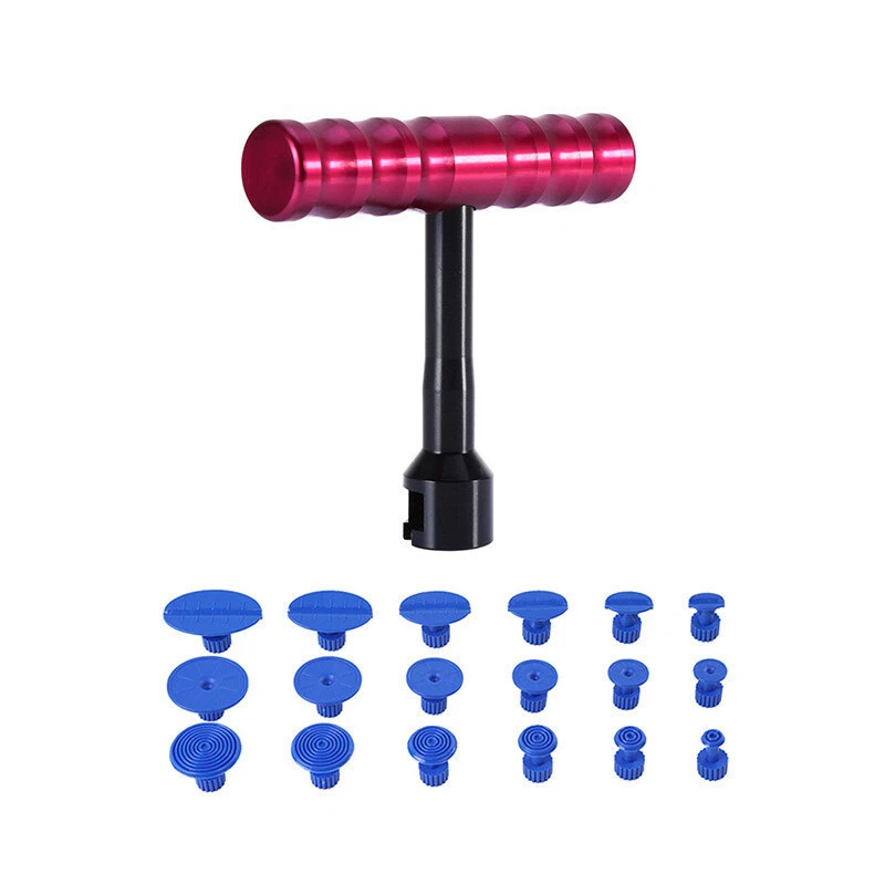 Extractor de abolladuras universal T de plástico para reparación de carrocería de automóvil herramienta de metal de succión Foto 3 de 4