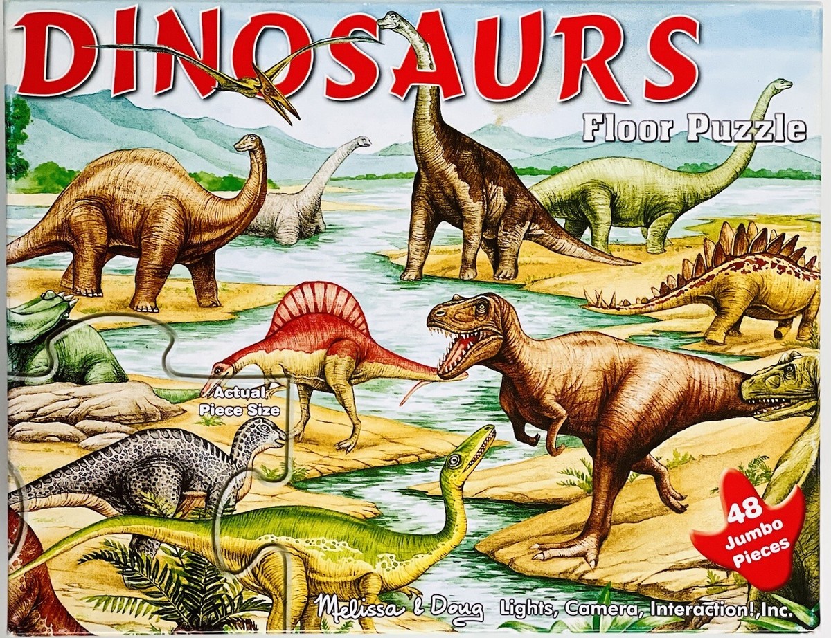 Melissa & Doug Dinosaur Puzzle Kids Toddler Floor 2X3 Feet 48