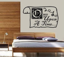 'Once Upon a Time' Fairy Tale Scroll Vinyl Wall Decal Decor
