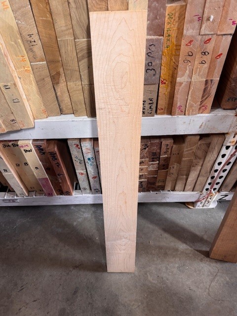 Dense Curly Flame Maple 🍁 Bass Guitar Neck 1.2” X 4.8”x40” Figure KD