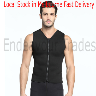 Front Zipper Men 3mm Neoprene Wetsuit Vest, Surfing Sleeveless