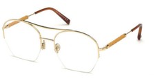 Tod's TO 5212 Gold 32A Metal Aviator Eyeglasses Frame 54-19-140 TO5212 Semi Rim