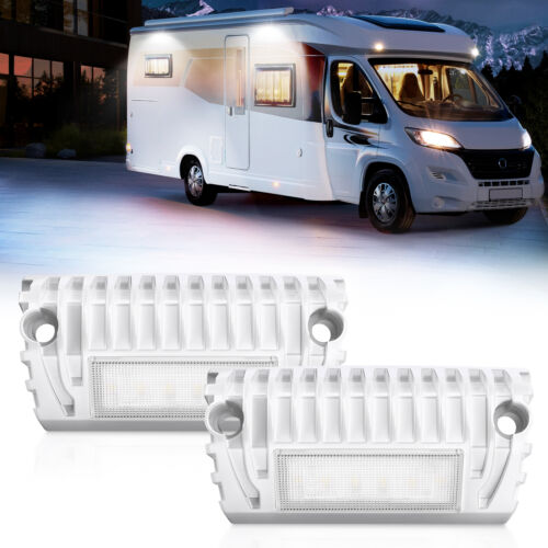 12V RV Exterior LED Porch Utility Lights for RV Trailers Campers Truck Boat 2pcs