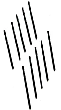 #46 HSS SCREW MACHINE DRILLS W/135 DEG POINT - BLACK - NACHI 563 - 10PC