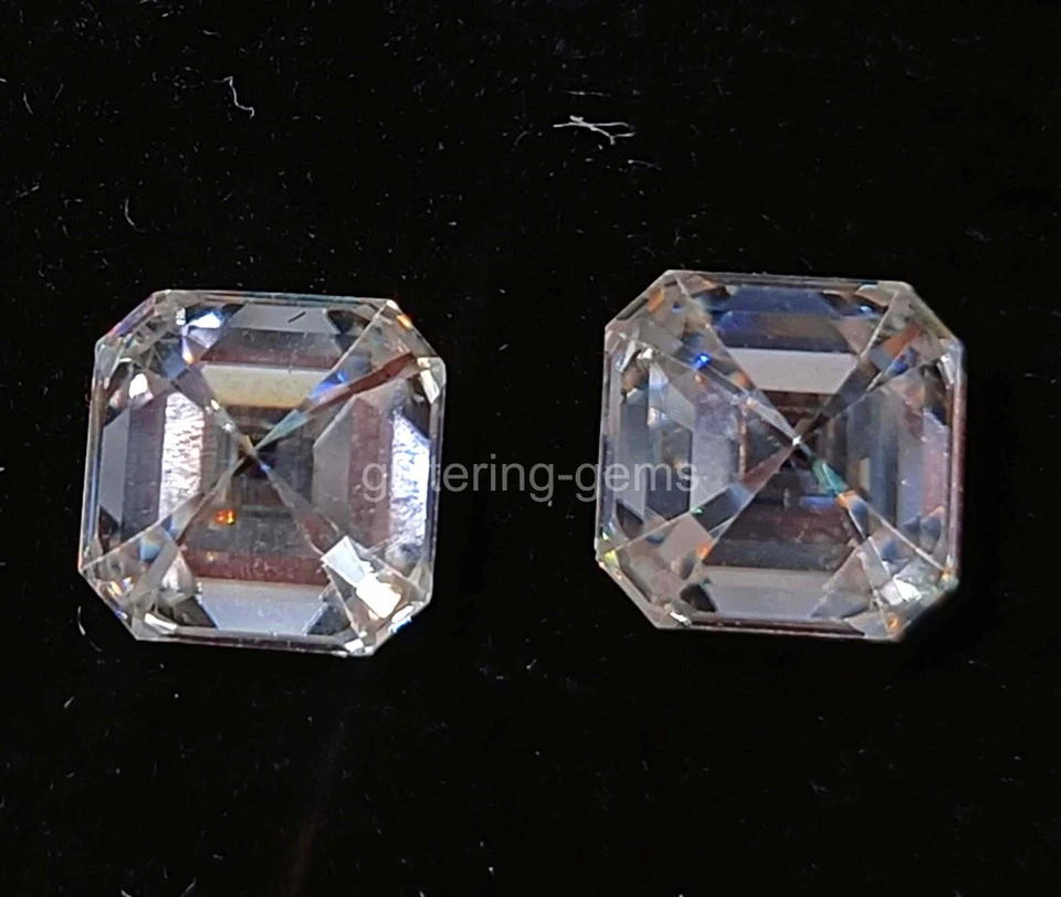 2 Ct CVD Loose White Color Diamond Pair Asscher Certified VVS1 Gemstone - Image 4 of 4
