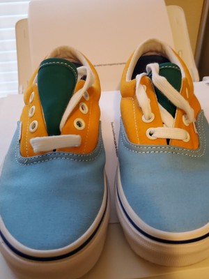 pink green and blue vans