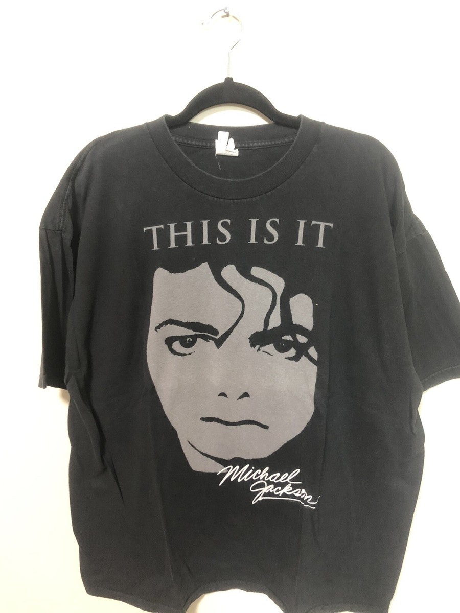 Vintage Michael Jackson Shirt 2XL Black This Is It Tour Concert