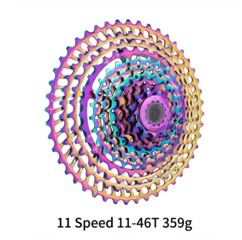 Durable 11 Speed 11-46T SLR 2 Bicycle Rainbow Cassette HG system Freewheel 359g - Picture 1 of 6