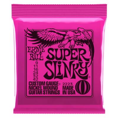 Ernie Ball SUPER SLINKY NICKEL WOUND ELECTRIC GUITAR STRINGS