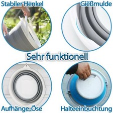 Faltbarer Silikon-Eimer – Ausziehbar, Ca. 31,5 X 20 Cm | Für Haushalt, Camping & Strand, Bis 30.000x Faltbar