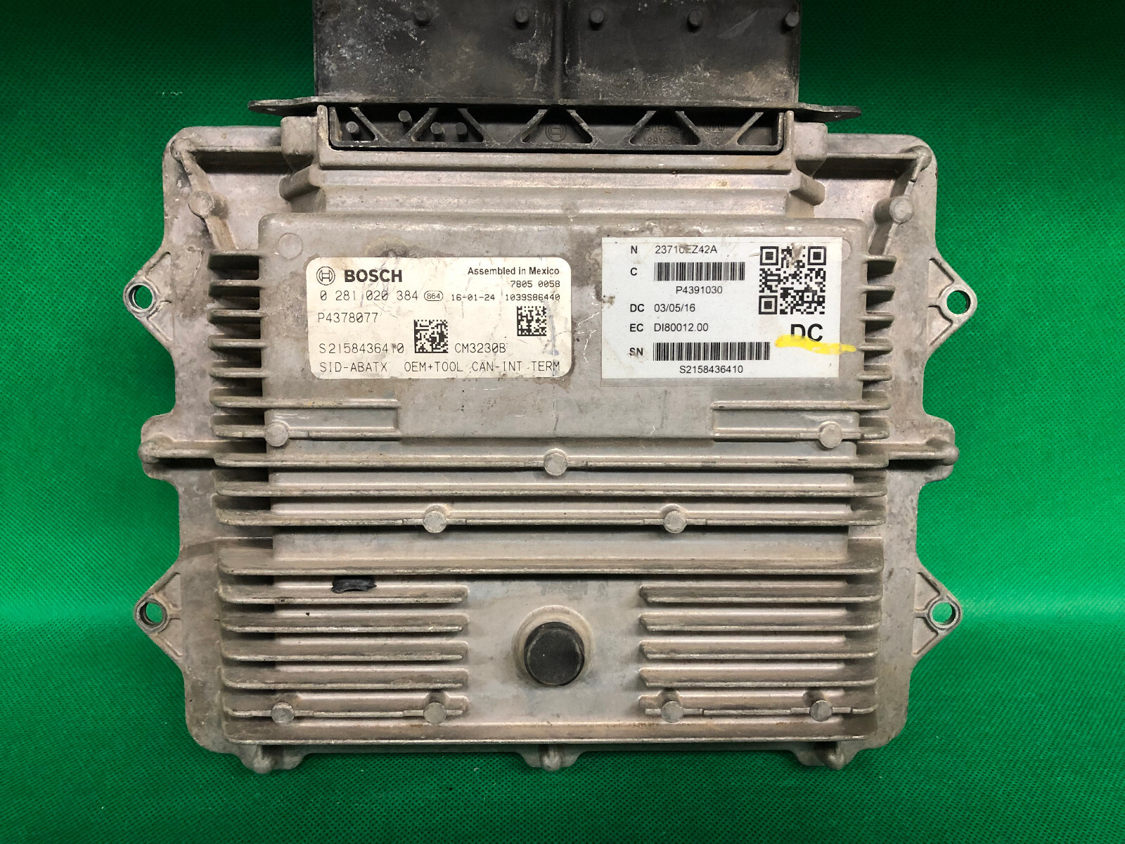 1619 NISSAN TITAN 5.0 XD CUMMINS ECM ECU PCM CONTROL BOSCH 0281020384