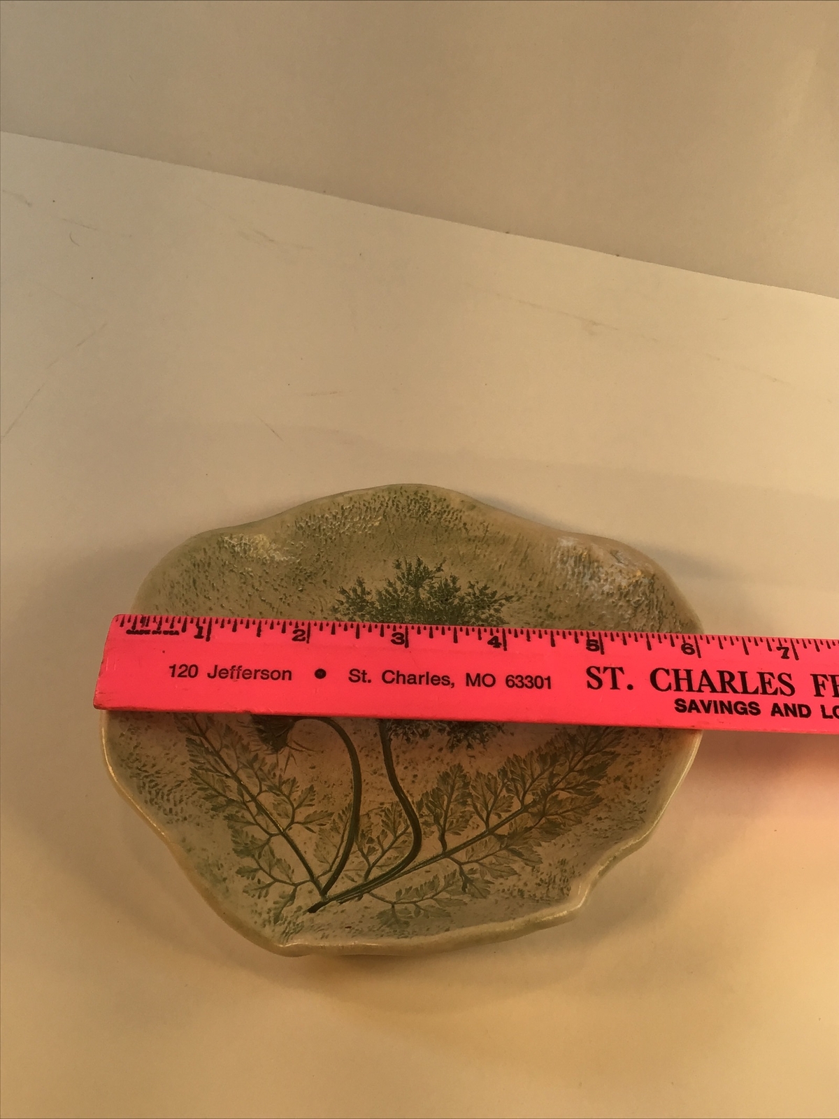 Art Pottery Handmade Dish Bowl Queen Anne's Lace by Ellyn 6” eBay