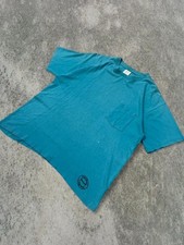 Vintage 80s made in USA Hanes blue pocket tee M