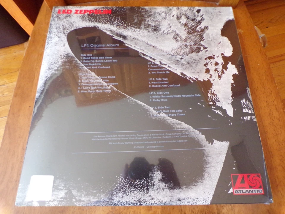 Led Zeppelin Deluxe Ed 180G Vinyl 2014 Sealed 3LP - Image 2 of 2