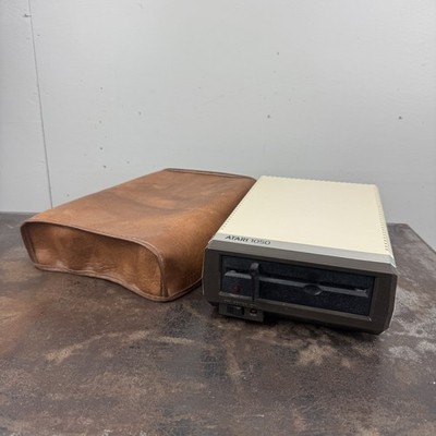 Vtg ATARI 1050 Floppy Disk Drive 5.25'' w/ Cover   Untested / No Power Supply
